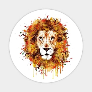 Watercolour Graffiti Lion Magnet